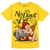 Jordan 4 Thunder DopeSkill T-Shirt New No Days Off Graphic Streetwear - Tour yellow