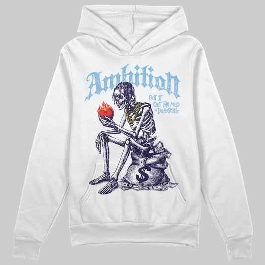 University Blue Sneakers DopeSkill Hoodie Sweatshirt Ambition Graphic Streetwear - White 