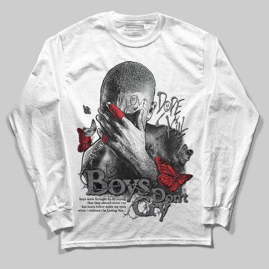 Jordan 4 “Fear” DopeSkill Long Sleeve T-Shirt Boys Don't Cry Graphic Streetwear - White