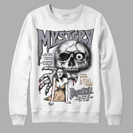 Jordan 4 Retro Frozen Moments DopeSkill Sweatshirt Mystery Ghostly Grasp Graphic Streetwear - White