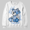 Jordan 4 WMNS 'Forget Me Not' DopeSkill Sweatshirt Smile Through The Pain Graphic Streetwear - White