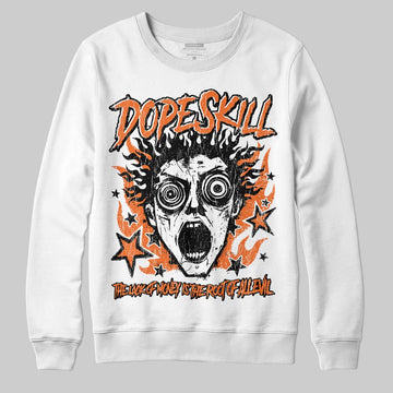 Orange, Black and White Sneakers DopeSkill Sweatshirt Root of Evil Graphic Streetwear - White