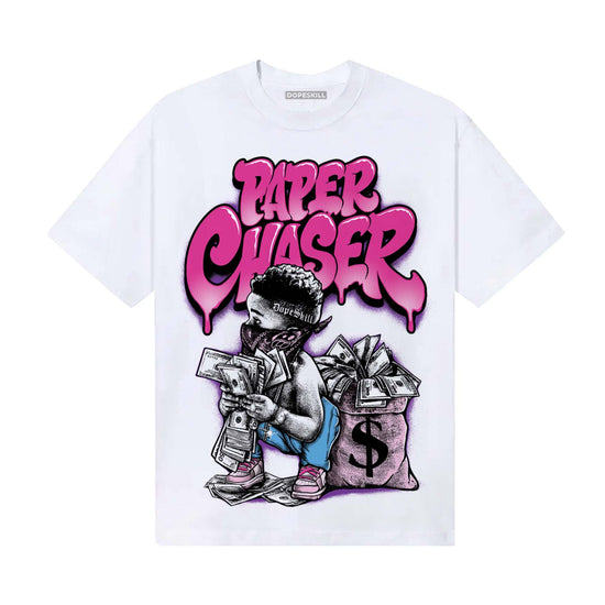 Pink Sneakers DopeSkill T-Shirt Paper Chaser Boy Graphic Streetwear  - White