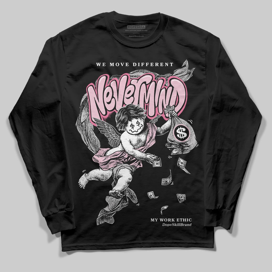 Jordan 5 OG “35th Anniversary” DopeSkill Long Sleeve T-Shirt Nevermind Graphic Streetwear - black