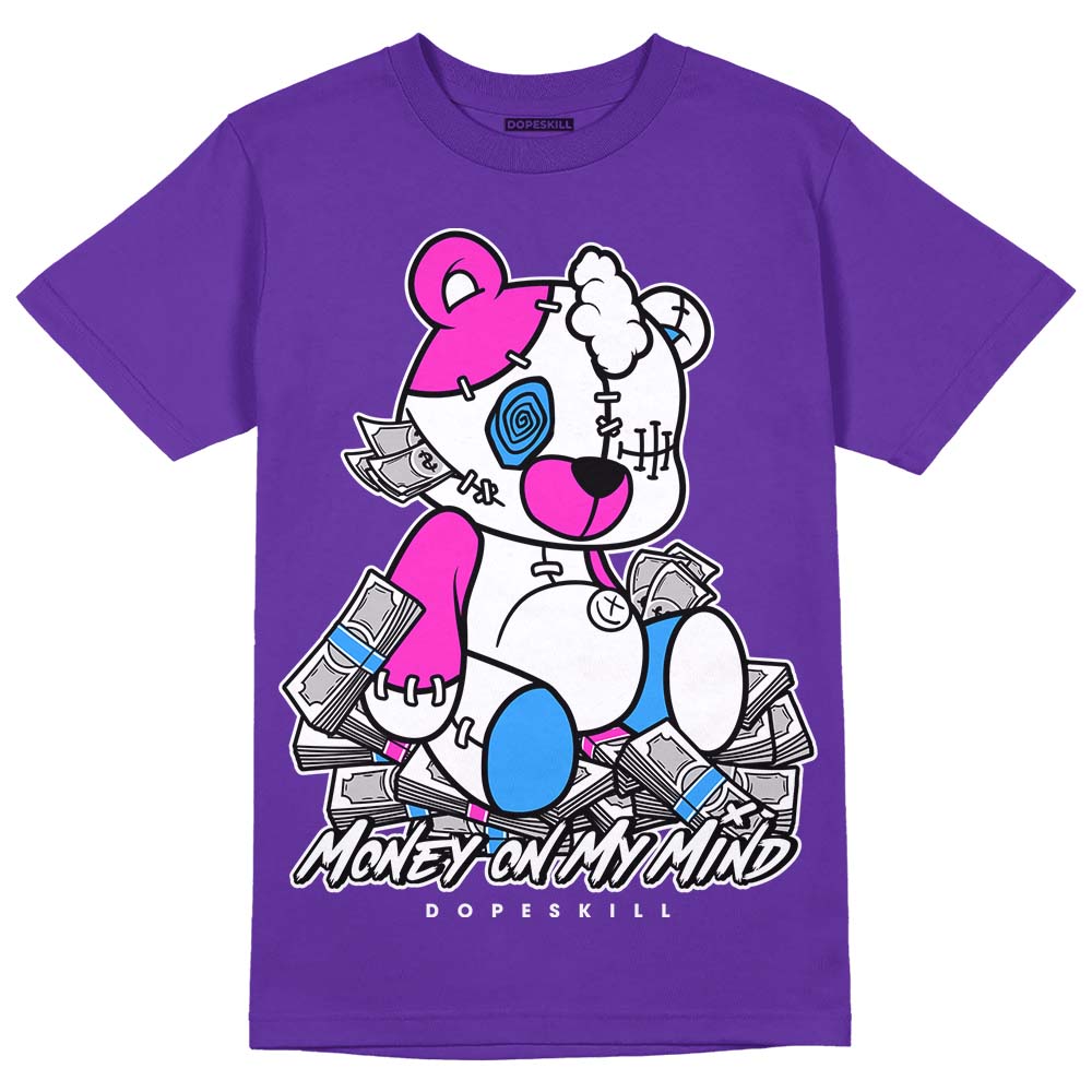 Dunk Low Championship Court Purple DopeSkill Purple T-shirt MOMM Bear Graphic Streetwear