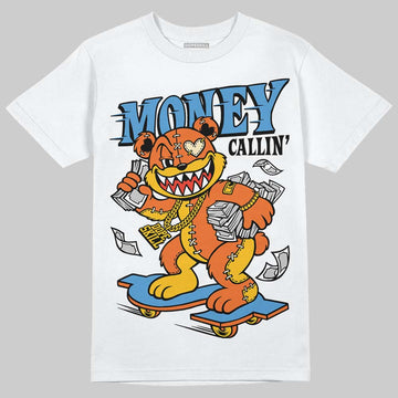 Orange, Black and White Sneakers DopeSkill T-Shirt Money Callin' Graphic Streetwear - White