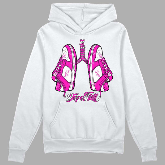 Dunk Low GS “Active Fuchsia” DopeSkill Hoodie Sweatshirt Breathe Graphic Streetwear - White