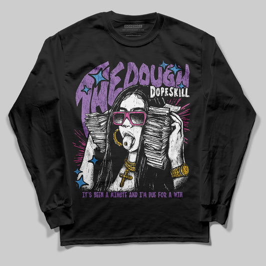 PURPLE Sneakers DopeSkill Long Sleeve T-Shirt The Dough Graphic Streetwear - Black