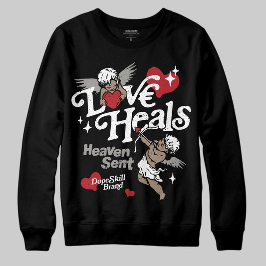 Jordan 3 Retro Black Cat DopeSkill Sweatshirt New Love Heals Graphic Streetwear - Black