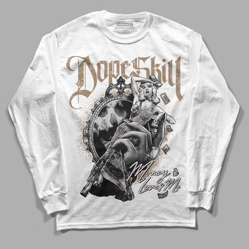 Jordan 5 SE “Sail” DopeSkill Long Sleeve T-Shirt Money Loves Me Graphic Streetwear - White 