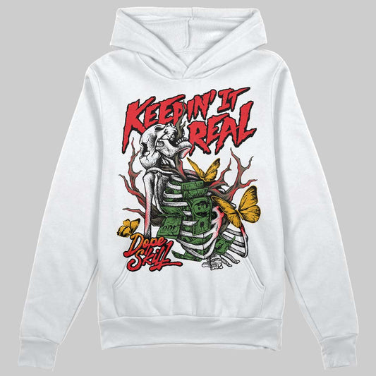 Red Sneakers DopeSkill Hoodie Sweatshirt Keepin' It Real Graphic Streetwear - White