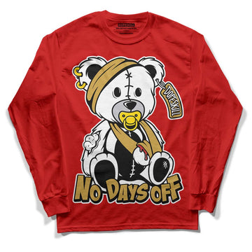 Red Sneakers DopeSkill Red Long Sleeve T-Shirt Hurt Bear Graphic Streetwear