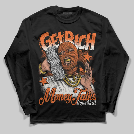 Jordan 1 Retro High OG Shattered Backboard (2025) DopeSkill Long Sleeve T-Shirt Get Rich Graphic Streetwear - black