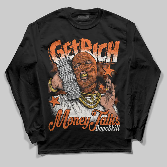Jordan 1 Retro High OG Shattered Backboard (2025) DopeSkill Long Sleeve T-Shirt Get Rich Graphic Streetwear - black