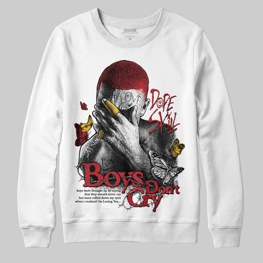 Jordan 14 Retro Ferrari (2025) DopeSkill Sweatshirt Boys Don't Cry Graphic Streetwear - White