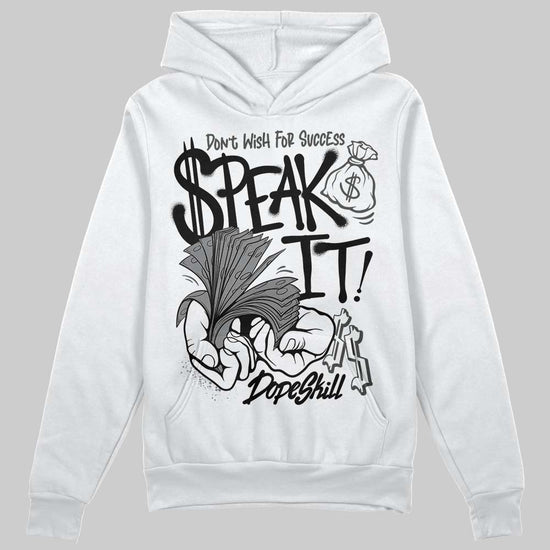 Jordan 4 “Black Cat” (2025) DopeSkill Hoodie Sweatshirt Speak It Graphic Streetwear - WHite