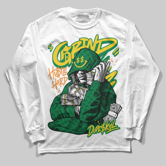 Green Sneakers DopeSkill Long Sleeve T-Shirt Grind Pray Graphic Streetwear - White