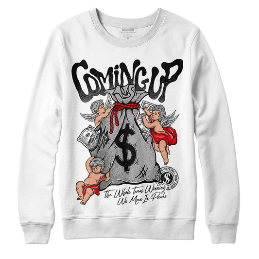 Jordan 1 Low OG “Shadow” DopeSkill Sweatshirt Money Bag Coming Up Graphic Streetwear - White