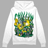 Jordan 5 “Lucky Green” DopeSkill Hoodie Sweatshirt Chillin Graphic Streetwear - White