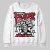 Jordan 5 Retro Fire Red Black Tongue (2025) DopeSkill Sweatshirt Distorted Realms Graphic Streetwear - White 