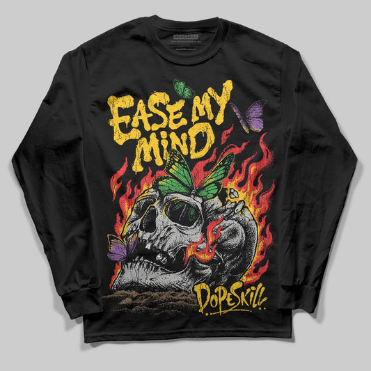 Yellow Sneakers DopeSkill Long Sleeve T-Shirt Ease My Mind Graphic Streetwear - black