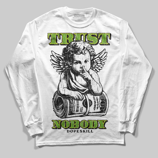 Neon Green Sneakers DopeSkill Long Sleeve T-Shirt Trust Nobody Graphic Streetwear - White