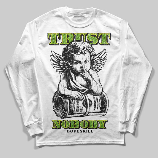Neon Green Sneakers DopeSkill Long Sleeve T-Shirt Trust Nobody Graphic Streetwear - White