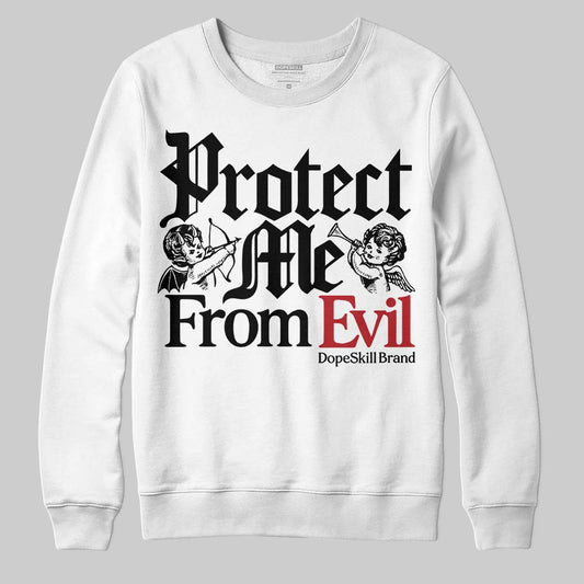 Nigel Sylvester x Jordan 1 Low OG “Nitro” DopeSkill Sweatshirt Protect Me From Evil Graphic Streetwear - White