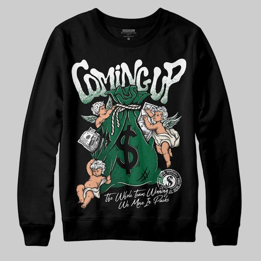 Jordan 13 GS “Pine Green” DopeSkill Sweatshirt Money Bag Coming Up Graphic Streetwear - Black