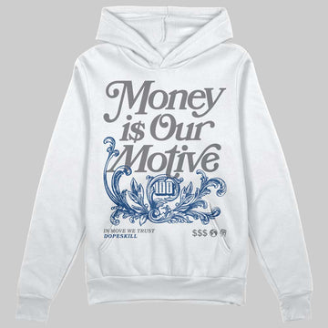 Jordan 9 Retro 'Flint Grey' 2026 DopeSkill Hoodie Sweatshirt Money Is Our Motive Typo Graphic Streetwear - WHite