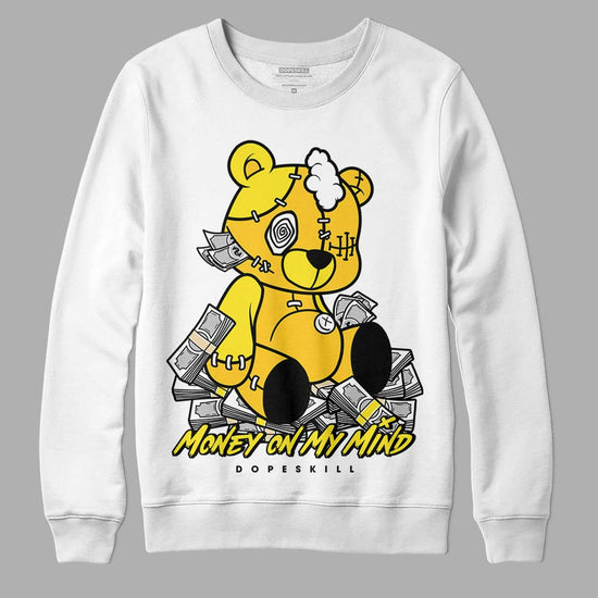 Jordan 4 Retro “Vivid Sulfur” DopeSkill Sweatshirt MOMM Bear Graphic Streetwear - White 