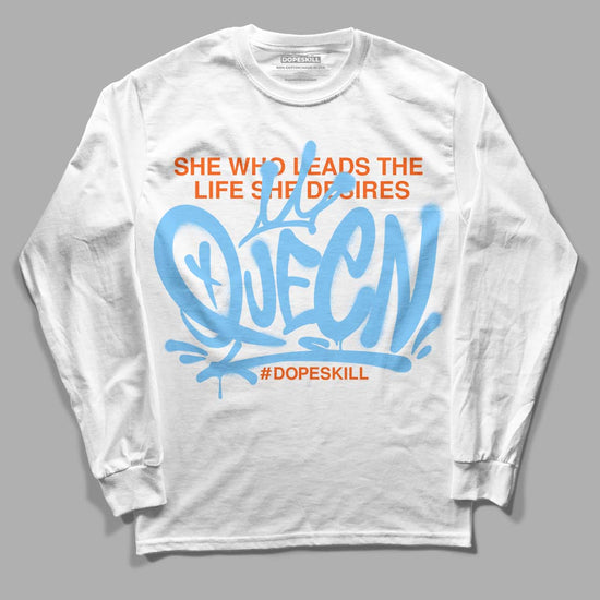 Dunk Low Futura University Blue DopeSkill Long Sleeve T-Shirt Queen Graphic Streetwear - White