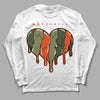 Olive Sneakers DopeSkill Long Sleeve T-Shirt Slime Drip Heart Graphic Streetwear - White