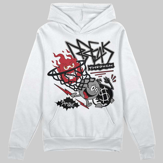 Jordan 14 Retro ‘Black Toe’ DopeSkill Hoodie Sweatshirt Break Through Graphic Streetwear - White