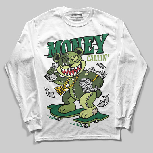 Foamposite Pro 'Pine Green' DopeSkill Long Sleeve T-Shirt Money Callin' Graphic Streetwear - White