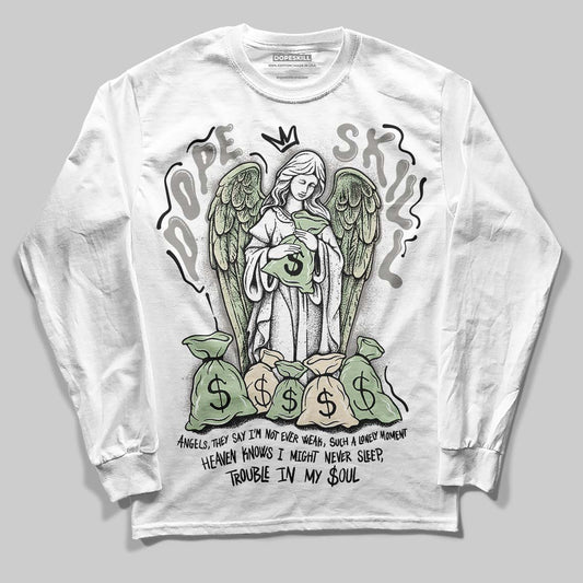 Jordan 4 WMNS “Seafoam” (2025) DopeSkill Long Sleeve T-Shirt Angels Graphic Streetwear - White 