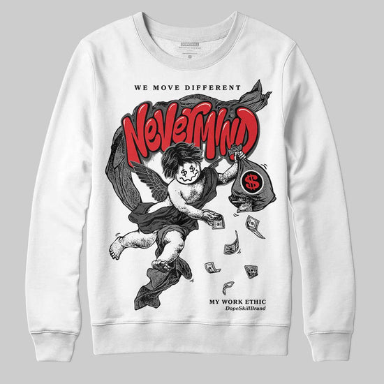 Jordan 10 Retro Shadow (2025) DopeSkill Sweatshirt Nevermind Graphic Streetwear - White