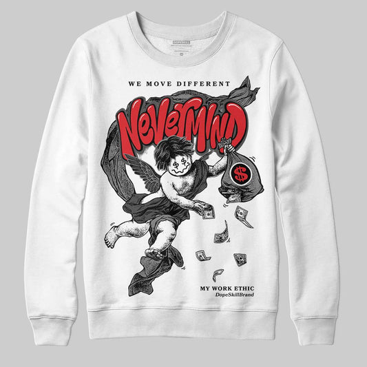 Jordan 10 Retro Shadow (2025) DopeSkill Sweatshirt Nevermind Graphic Streetwear - White