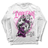 Jordan 4 GS “Hyper Violet” DopeSkill Long Sleeve T-Shirt Money Loves Me Graphic Streetwear - White