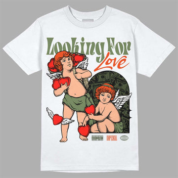 Olive Sneakers DopeSkill T-Shirt Looking For Love Graphic Streetwear - White