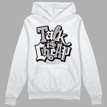 Jordan 2 Cement Grey DopeSkill Hoodie Sweatshirt Talk Is Chip Graphic Streetwear - White