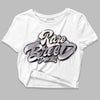 Jordan 2 Cement Grey DopeSkill Women's Crop Top Rare Breed Type Graphic Streetwear - White