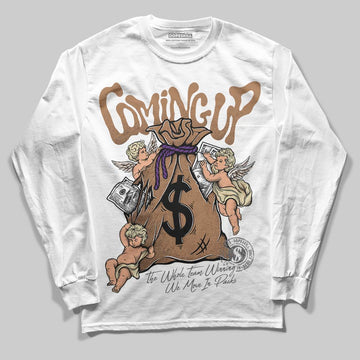 Jordan 6 WMNS Gore-Tex Brown Kelp DopeSkill Long Sleeve T-Shirt Money Bag Coming Up Graphic Streetwear - White