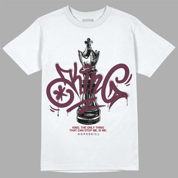 Jordan 5 Retro Burgundy (2023) DopeSkill T-Shirt King Chess Graphic Streetwear - White