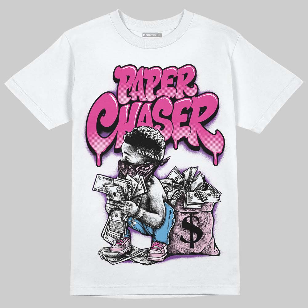Pink Sneakers DopeSkill T-Shirt Paper Chaser Boy Graphic Streetwear  - White