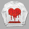 Red Sneakers DopeSkill Long Sleeve T-Shirt Juneteenth Heart Graphic Streetwear - White