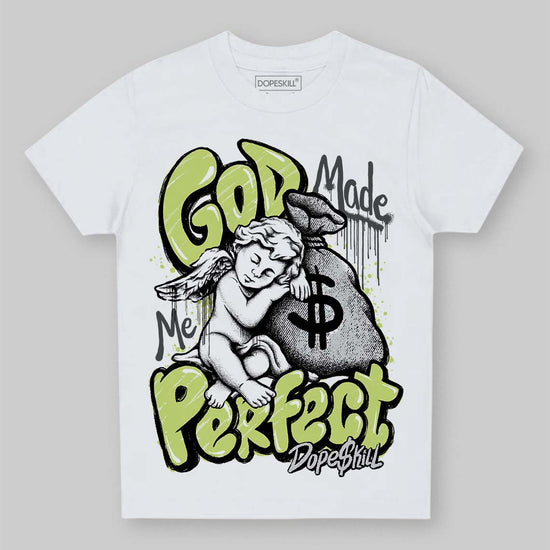 Jordan 4 GS “Light Lemon Twist” DopeSkill Toddler Kids T-shirt God Made Me Perfect Graphic Streetwear - White