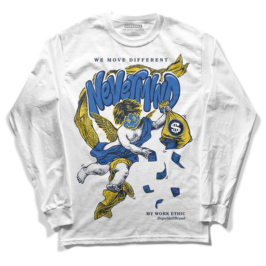 Dunk Low Vintage “Michigan” DopeSkill Long Sleeve T-Shirt Nevermind Graphic Streetwear - White