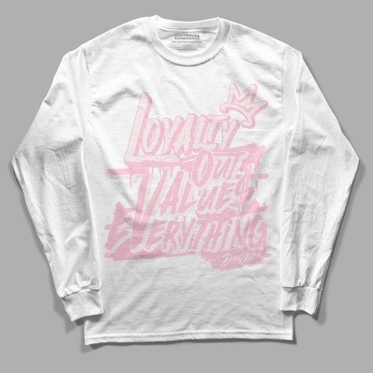 Dunk Low LX Pink Foam DopeSkill Long Sleeve T-Shirt LOVE Graphic Streetwear - White