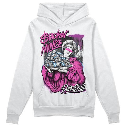 Jordan 4 GS “Hyper Violet” DopeSkill Hoodie Sweatshirt Stackin Mines Graphic Streetwear - White